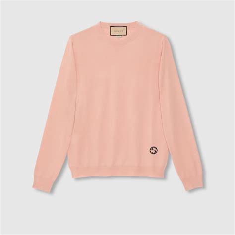 maglione gucci donna rosa|Maglione con Incrocio GG in lana in rosa chiaro .